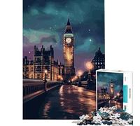 Puzzle da 1000 pezzi per adulti raffigurante una giornata tempestosa a Londra gioco educativo e stimolante ideale come antistress e regalo divertente (dimensioni 38x26cm)