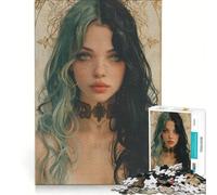 Puzzle da 1000 pezzi per adulti raffigurante una giovane ragazza gotica in stile vintage un gioco impossibile e rilassante che stimola la mente ideale come decorazione per la scrivania 38x52cm