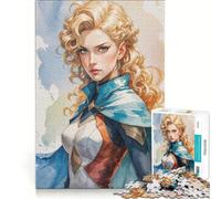 Puzzle da 1000 pezzi per adulti, raffigurante una guerriera bionda, un gioco pratico e divertente per ridurre lo stress, un'idea regalo unica per compleanni e altre occasioni 38x52cm