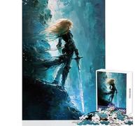 Puzzle da 1000 pezzi per adulti raffigurante una guerriera con spada in un paesaggio fantasy giocattolo educativo regalo per compleanni gioco educativo adatto per la decorazione della scrivania