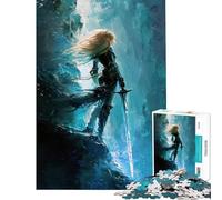 Puzzle da 1000 pezzi per adulti raffigurante una guerriera con spada in un paesaggio fantasy Puzzle antistress da 1000 pezzi ideale come regalo per donne (38x52cm)