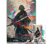 Puzzle da 1000 pezzi per adulti, raffigurante una guerriera ninja giapponese, per adulti e adolescenti, antistress, sfida difficile, decorazioni e regali unici per la casa, 26x38cm