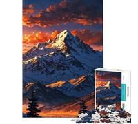 Puzzle da 1000 pezzi per adulti raffigurante una maestosa montagna al tramonto un gioco educativo e stimolante per la mente ideale come regalo di compleanno (dimensioni 38x26cm)