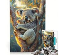 Puzzle da 1000 pezzi per adulti raffigurante una mamma koala con il suo cucciolo su un albero gioco educativo decorazione per la casa collezione d'artista belle arti 50x75cm