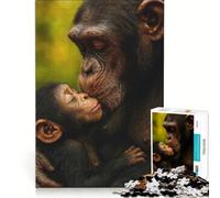 Puzzle da 1000 pezzi per adulti raffigurante una mamma scimpanzé e il suo cucciolo un'esperienza affettuosa ideale per il fai da te per stimolare l'interazione genitore-figlio una collezione d'artista