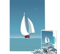 Puzzle da 1000 pezzi per adulti raffigurante una nave a vela gioco interattivo ed educativo ideale come regalo di compleanno per tutta la famiglia (dimensioni 38x52cm)