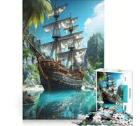 Puzzle da 1000 pezzi per adulti, raffigurante una nave antica, giocattolo educativo, per allenare mente e mani, ideale come regalo di Natale o compleanno 38x52cm