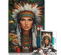 Puzzle da 1000 pezzi per adulti raffigurante una principessa indiana, aiuta il cervello a esercitare i giocattoli che creano dipendenza e a coltivare la pazienza, ottimo regalo (38x26cm)