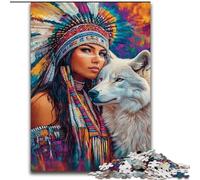 Puzzle da 1000 pezzi per adulti raffigurante una principessa indiana, un gioco stimolante, ideale come regalo per tutta la famiglia (50x75cm)