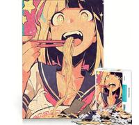 Puzzle da 1000 pezzi per adulti raffigurante una ragazza anime felice che mangia ramen Gioco rilassante, ideale per interagire con i genitori, perfetto come regalo di compleanno o di viaggio 38x52cm