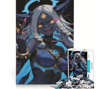 Puzzle da 1000 pezzi per adulti, raffigurante una ragazza demone con il terzo occhio, gioco per famiglie, interazione genitore-figlio, compleanno e Natale 50x75cm