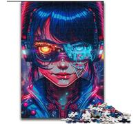 Puzzle da 1000 pezzi per adulti,raffigurante una ragazza robot,in legno,ideale per il divertimento in famiglia,il relax e come regalo di Natale,50x75cm,per adolescenti,Perfetto come