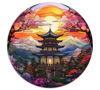 Puzzle da 1000 pezzi per adulti raffigurante una torre di vetro colorato, ideale per adolescenti e famiglie, decorazione fai da te perfetta e sfida rompicapo 67,5x67,5 cm