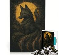 Puzzle da 1000 pezzi per adulti raffigurante una volpe a nove code con aura dorata ideale per giochi in famiglia un divertente antistress perfetto come regalo di compleanno o per occasioni speciali