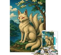 Puzzle da 1000 pezzi per adulti raffigurante una volpe a nove code nella natura Un rompicapo per adulti che stimola la mente e la logica compleanni e Natale (dimensioni 50x75cm)