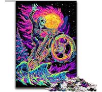 Puzzle da 1000 pezzi per adulti raffigurante uno scheletro di bicicletta, un gioco stimolante ideale come regalo per tutta la famiglia (26x38cm)
