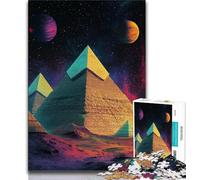Puzzle da 1000 pezzi per adulti raffiguranti le piramidi egizie, sfida difficile e antistress, ideale come regalo per tutta la famiglia (50x75cm)