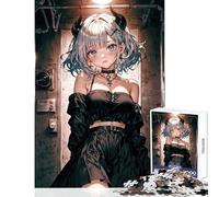 Puzzle da 1000 pezzi per adulti ragazza anime carina con le corna giocattolo decorazione da parete opera d'arte regalo per artisti di giochi educativi collezione di belle arti dimensioni 38x26cm