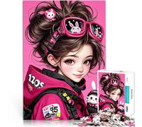 Puzzle da 1000 pezzi per adulti Ragazza anime con accessori da coniglio Gioco intellettuale Migliorare l'amore tra le coppie 52x38cm