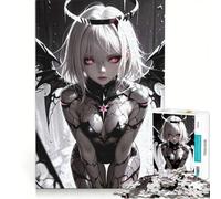 Puzzle da 1000 pezzi per adulti, ragazza anime con ali d'angelo oscure, giocattolo fai-da-te, interazione genitore-figlio, rafforza l'amore tra le coppie 50x75cm