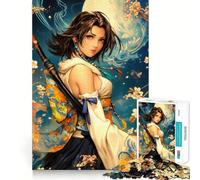 Puzzle da 1000 pezzi per adulti,ragazza anime con bastone e luna,taglio preciso,divertente gioco di logica,regalo per rilassarsi,divertimento,regalo di compleanno (38x52cm)