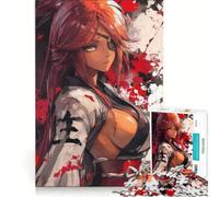 Puzzle da 1000 pezzi per adulti, ragazza anime con benda sull'occhio, gioco educativo, decorazione per la casa, collezione d'artista, belle arti 50x75cm