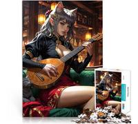 Puzzle da 1000 pezzi per adulti ragazza anime con chitarra giocattoli educativi per l'apprendimento Gioco educativo per compleanno e Natale 38x26cm
