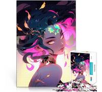 Puzzle da 1000 pezzi per adulti Ragazza anime con corona floreale apprendimento educativo Ogni pezzo è unico - Gioco divertente e stimolante per tutta la famiglia 75x50cm