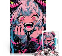 Puzzle da 1000 pezzi per adulti Ragazza anime con denti aguzzi Allena il tuo cervello e le tue mani perché è ideale come regalo per tutta la famiglia 38x26cm