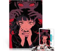 Puzzle da 1000 pezzi per adulti Ragazza anime con gli occhi rossi Per il divertimento in famiglia Migliorare l'amore tra le coppie 38x26cm