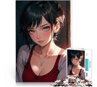 Puzzle da 1000 pezzi per adulti Ragazza anime con gli occhi verdi - Eva Antistress Sfida difficile Migliorare l'amore tra le coppie 75x50cm