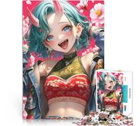 Puzzle da 1000 pezzi per adulti Ragazza anime con le corna Gioco di famiglia antistress sfida difficile Adatto per la decorazione del desktop 52x38cm