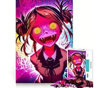 Puzzle da 1000 pezzi per adulti,ragazza anime con occhi a spirale,taglio preciso,divertente gioco di logica,regalo per rilassarsi,gioco di compleanno (38x26cm)