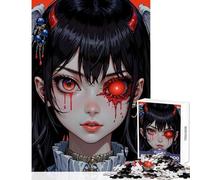 Puzzle da 1000 pezzi per adulti ragazza anime con occhi rossi giocattoli per la decorazione della casa fantastici regali e giocattoli giochi rilassanti impegnativi da completare dimensioni 50x75cm
