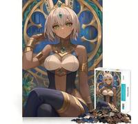 Puzzle da 1000 pezzi per adulti,ragazza anime con orecchie da coniglio e corona,disegno finemente ritagliato,gioco di concentrazione mentale,gioco per momenti di tranquillità,attività per compleanno