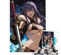 Puzzle da 1000 pezzi per adulti ragazza anime con spada e drago puzzle da 1000 pezzi decorazione per la casa giocattolo assemblaggio divertimento in famiglia e serate di gioco (38x52cm)