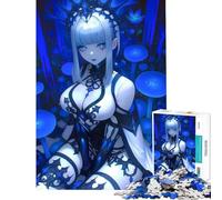 Puzzle da 1000 pezzi per adulti ragazza anime dagli occhi azzurri gioco difficile e stimolante educativo e pratico per ragazzi dai 14 anni in su (50x75cm)