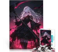Puzzle da 1000 pezzi per adulti Ragazza anime dark con falce Giocattolo educativo antistress Decorazioni e regali unici per la casa 52x38cm