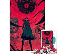Puzzle da 1000 pezzi per adulti ragazza anime di fronte a un occhio gigante giocattolo da 1000 pezzi decorazione da parete antistress regalo di compleanno regalo di viaggio (38x26cm)