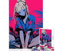 Puzzle da 1000 pezzi per adulti ragazza anime in ambientazione tropicale decorazione per la casa giocattoli regali per donne e uomini gioco impossibile con pezzi completamente interconnessi e di forma