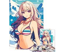 Puzzle da 1000 pezzi per adulti ragazza anime in bikini sulla neve gioco educativo giocattolo didattico ottimo regalo difficile (dimensioni 50x75cm)