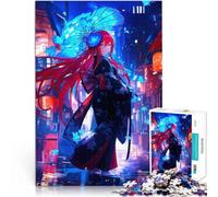 Puzzle da 1000 pezzi per adulti Ragazza anime in kimono Giocattolo educativo intellettuale decomprimente Regalo di compleanno, regali, arte murale 50x70cm