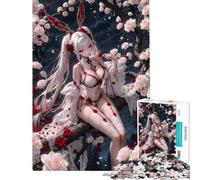 Puzzle da 1000 pezzi per adulti ragazza anime in un roseto puzzle per adolescenti gioco rompicapo un'opera d'arte gioco stimolante regalo (dimensioni 38x52cm)