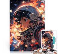Puzzle da 1000 pezzi per adulti Ragazza astronauta nello spazio giochi divertenti per famiglie Migliorare l'amore tra le coppie 75x50cm