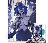 Puzzle da 1000 pezzi per adulti: Ragazza cavaliere dai capelli blu, gioco educativo, gara di velocità manuale, ideale come regalo per tutta la famiglia 38x52cm