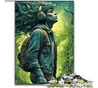Puzzle da 1000 pezzi per adulti, ragazza con cuffie, per divertirsi in famiglia, perfetto per le vacanze e le serate di gioco interattive dimensioni 50x75cm