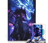 Puzzle da 1000 pezzi per adulti, ragazza cyberpunk con drago, gioco educativo, migliora la memoria, compleanno e Natale 38x52cm