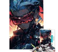 Puzzle da 1000 pezzi per adulti ragazza cyborg futuristica stimolante per l'esercizio mentale regalo educativo per donne dai 14 anni in su 50x75cm