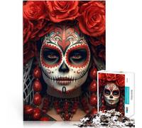 Puzzle da 1000 pezzi per adulti Ragazza del giorno dei morti Fatto di cartone per età pari o superiore a 14 anni Difficile e impegnativo Decorazioni e regali unici per la casa misurare：38x52cm