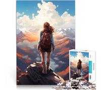 Puzzle da 1000 pezzi per adulti Ragazza del vertice della solitudine Sfida difficile con pezzi completamente interconnessi di forma casuale 75x50cm